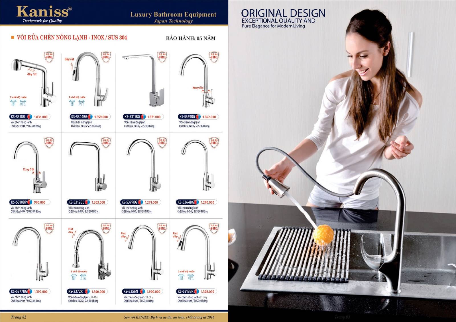 Bảng giá và Catalogue Thiết bị vệ sinh KANISS mới nhất 2025 /Page 42